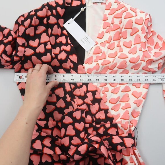 Rebecca Vallance Twin Hearts Faux Wrap Dress Size 4 NWT - Picture 13 of 13